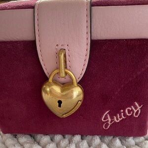 Juicy Couture Pink and Gold Heart Lock Bag